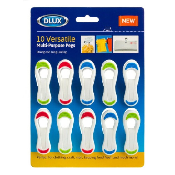 30 jepitan baju bergagang lembut, klip multifungsi, dengan tas karet